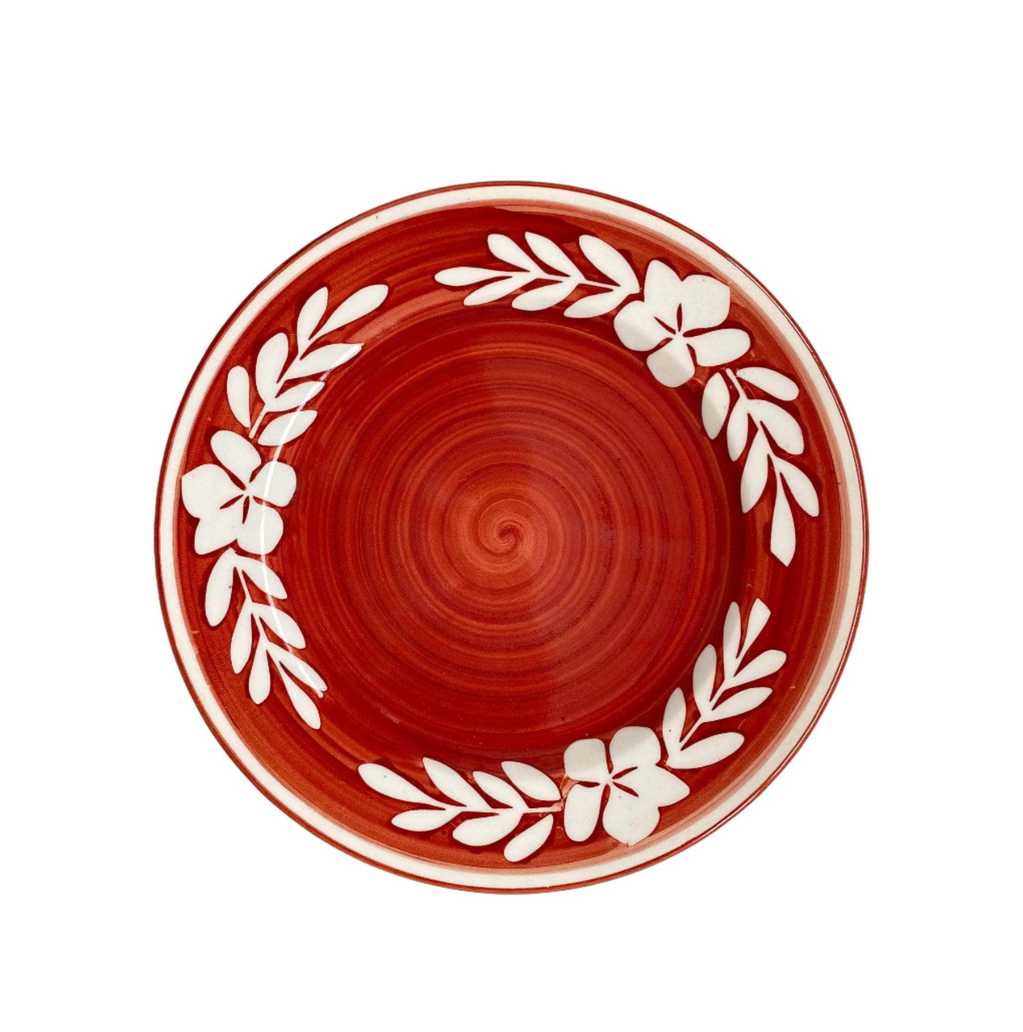 Side Plate -  Flor - Rust Red