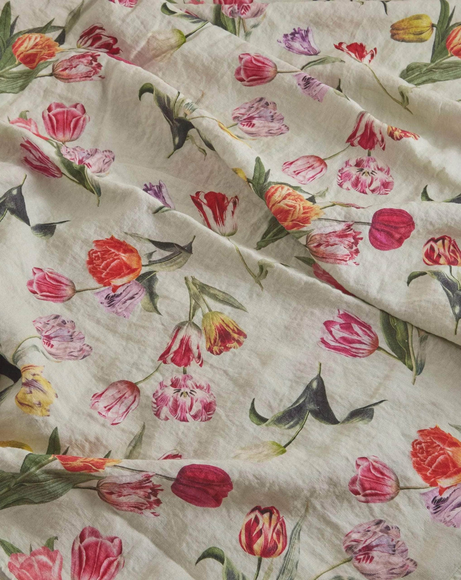 The Tulips Linen Tablecloth - Sage