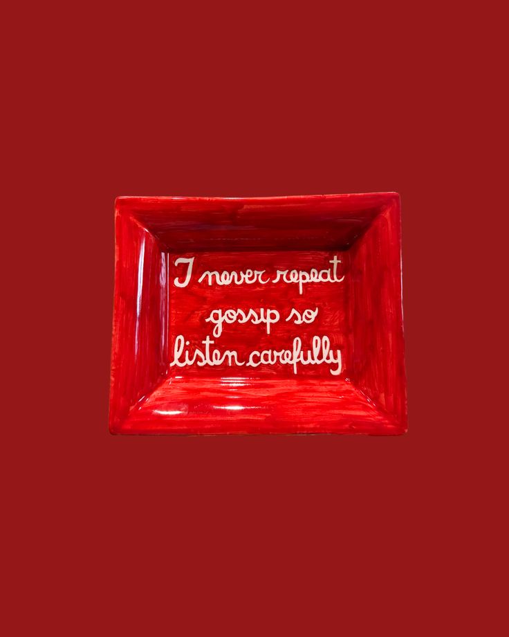 Sveva's Home Ceramic Ashtray "I never repeat gossip, so listen carefully"
