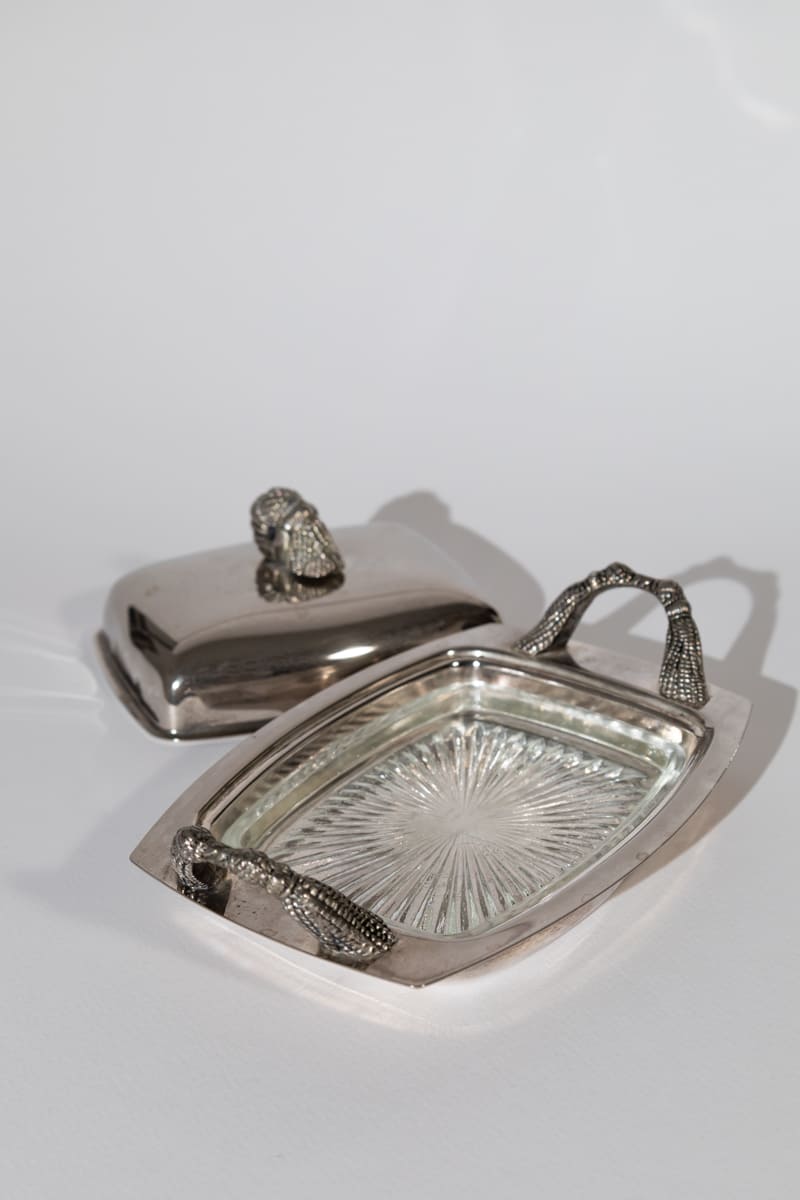 Vintage Silver Tassel Dish