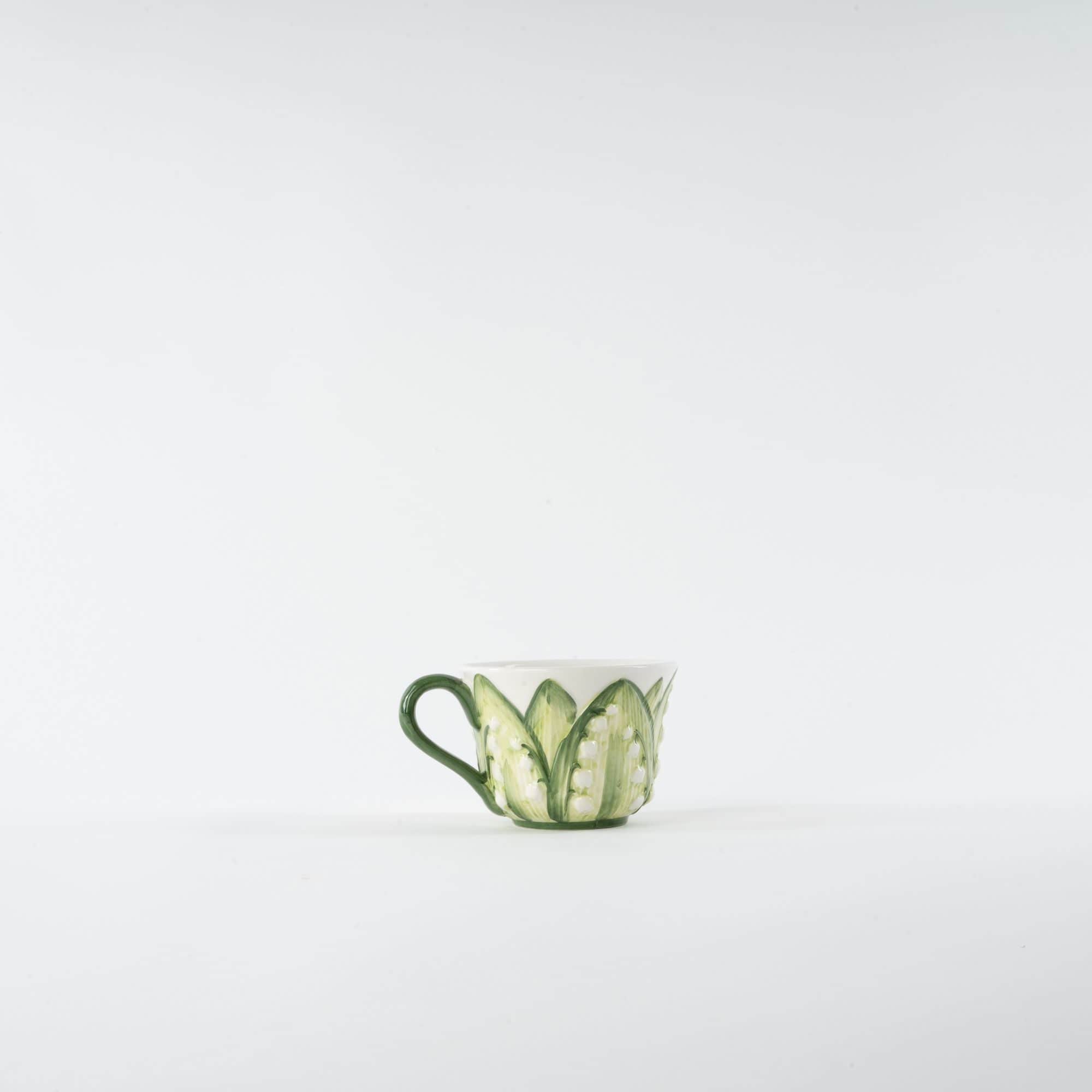 Lily of The Valley Hand-Painted Tea Cup and Saucer