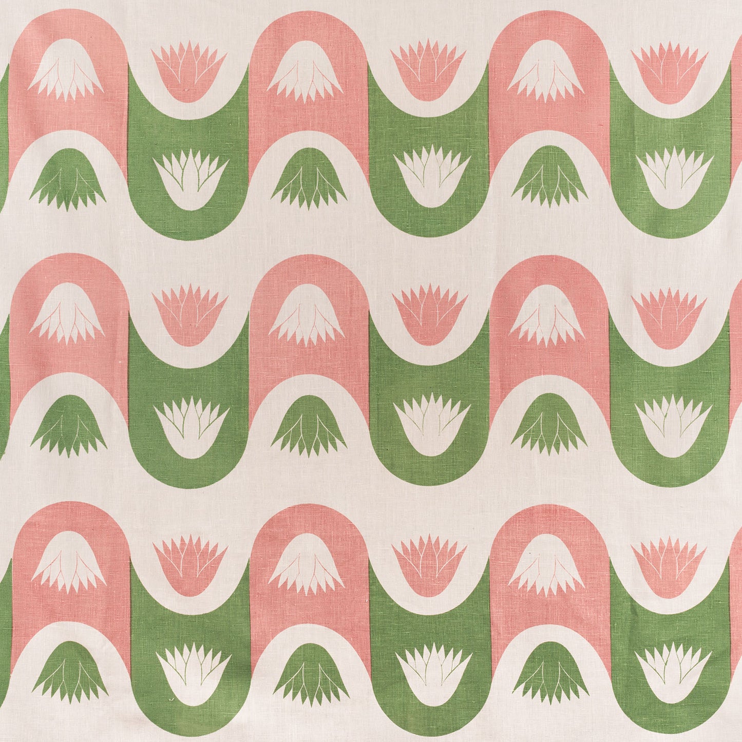 Papyrus Stripe Fabric (Plaster Pink and Sage Green)