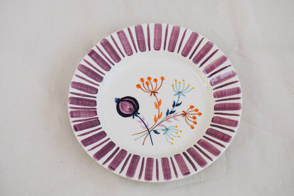 Purple Dessert Plate - The Portuguese Chitas