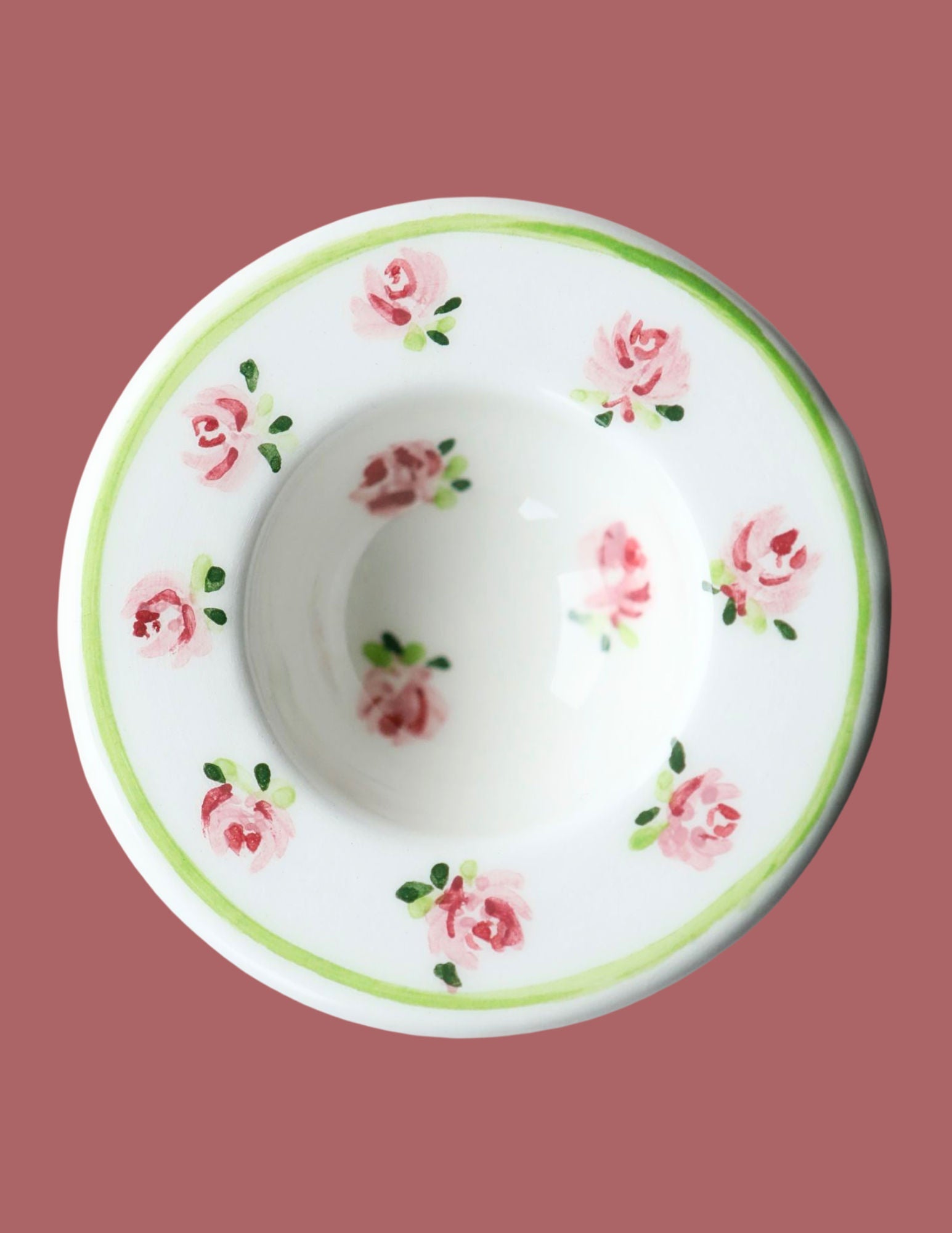 Ceramic Floral Egg Holders Set of Six