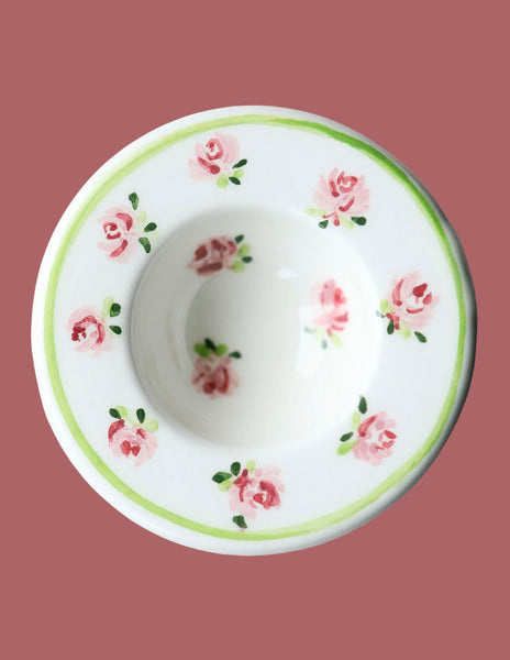 Ceramic Floral Egg Holders Set of Six