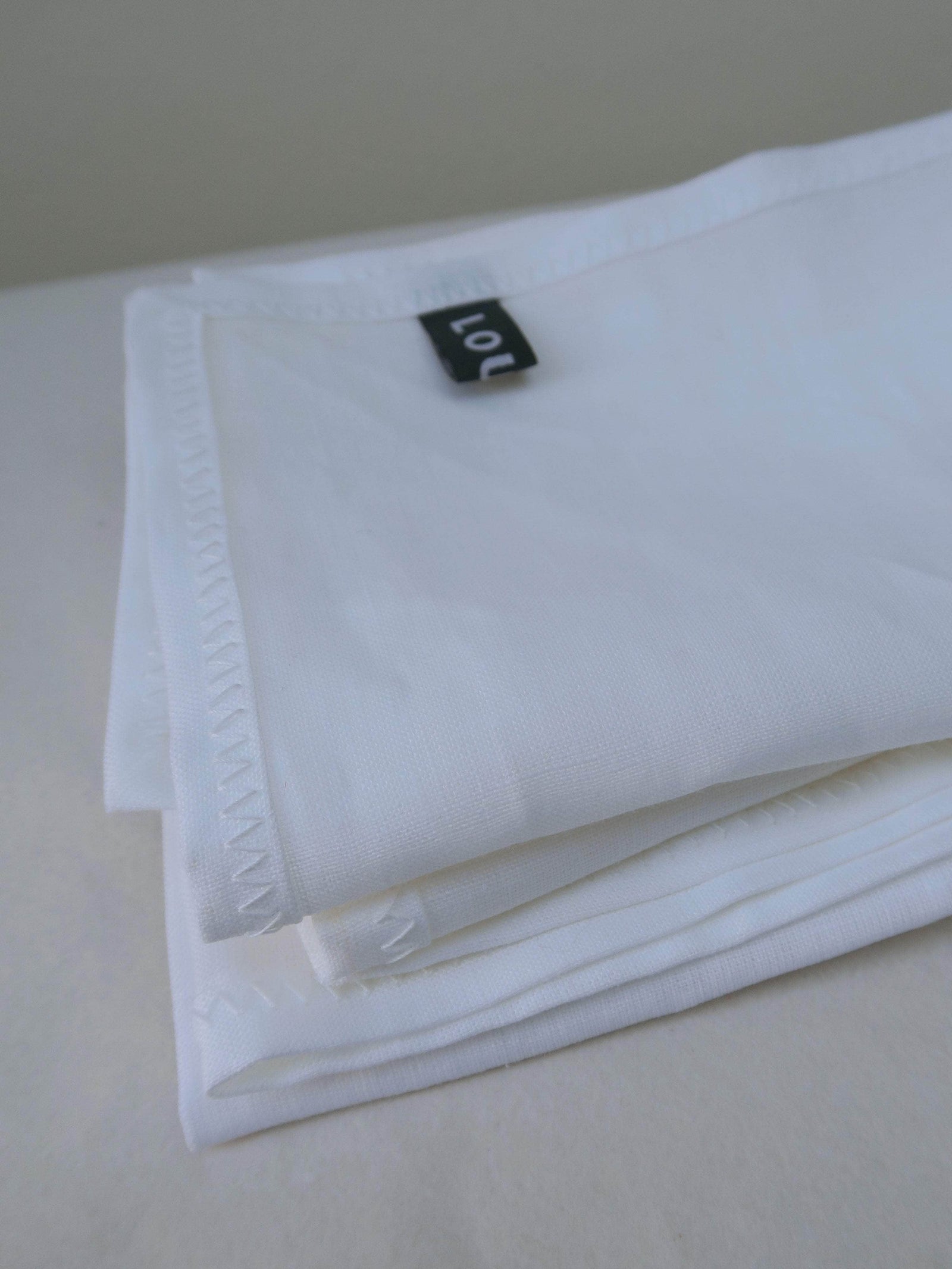 Irish Linen Napkin Set of 4 - White