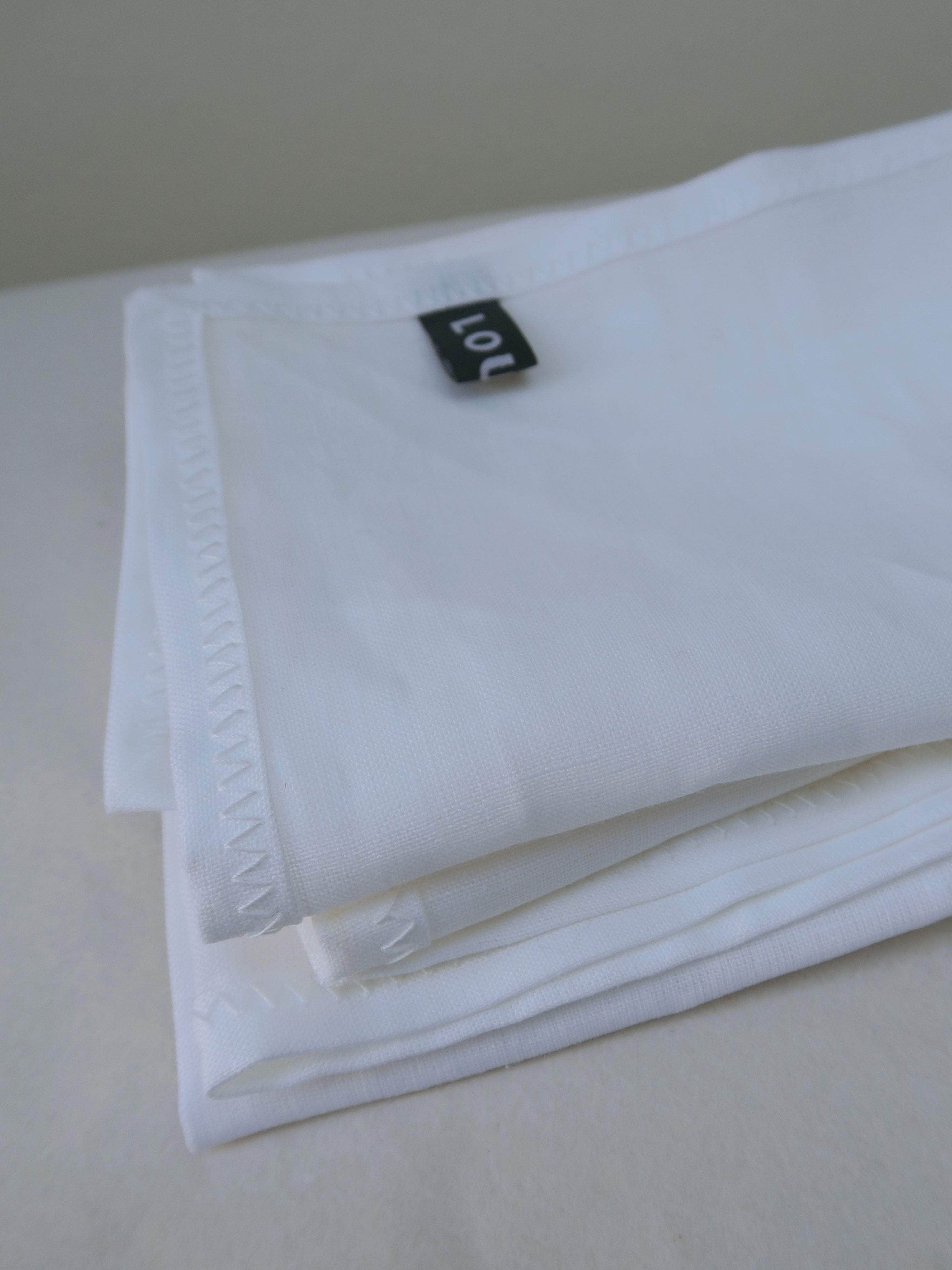 Irish Linen Napkin Set of 4 - White