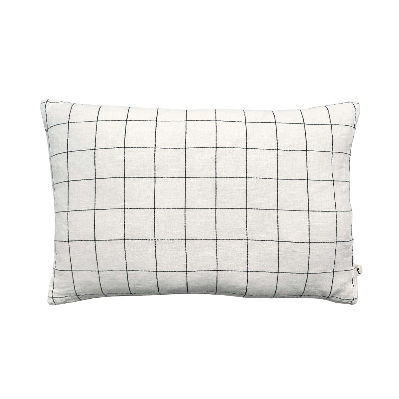 Miller Linen Cushion Check Lumbar - OEKO-TEX Certified