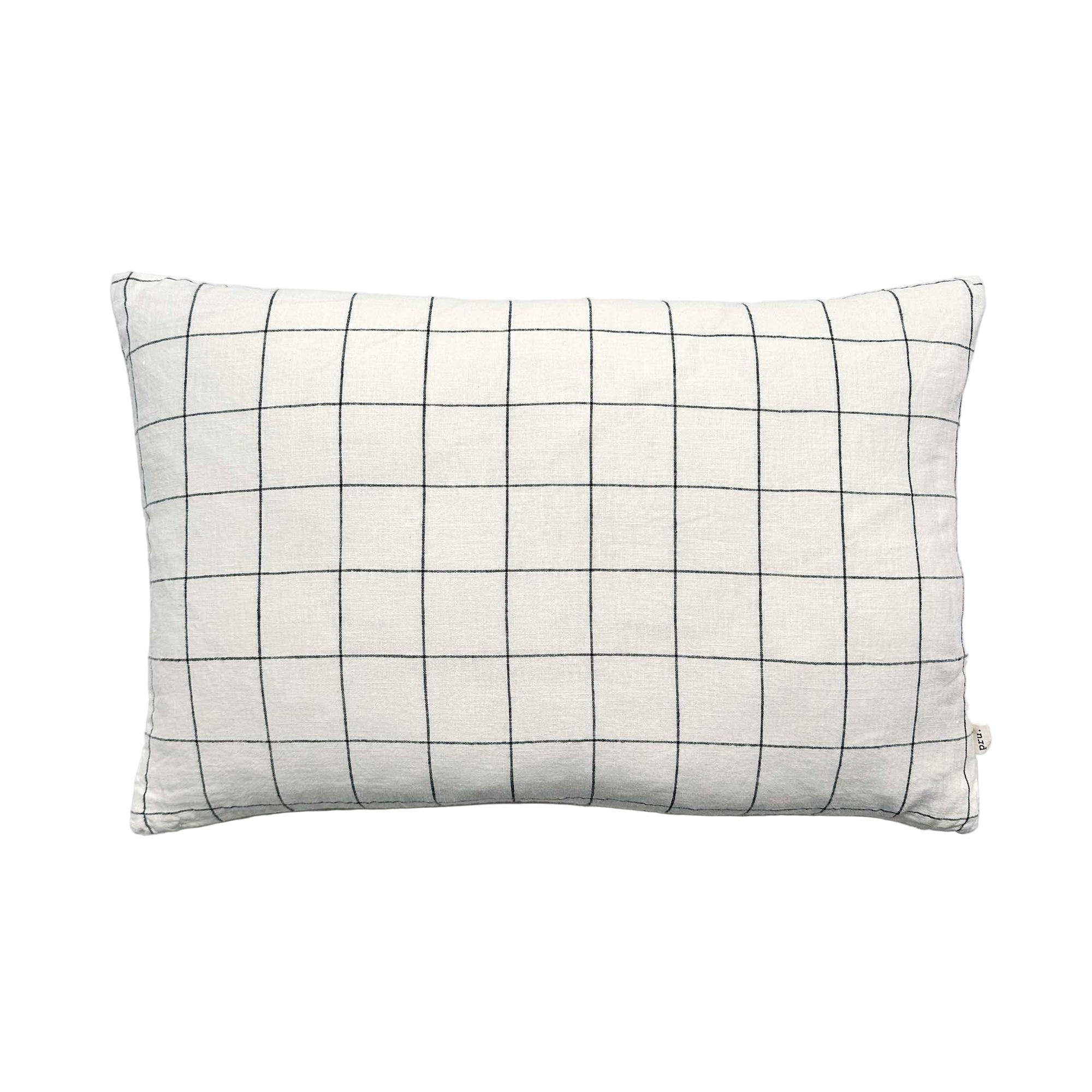 Miller Linen Cushion Check Lumbar - OEKO-TEX Certified