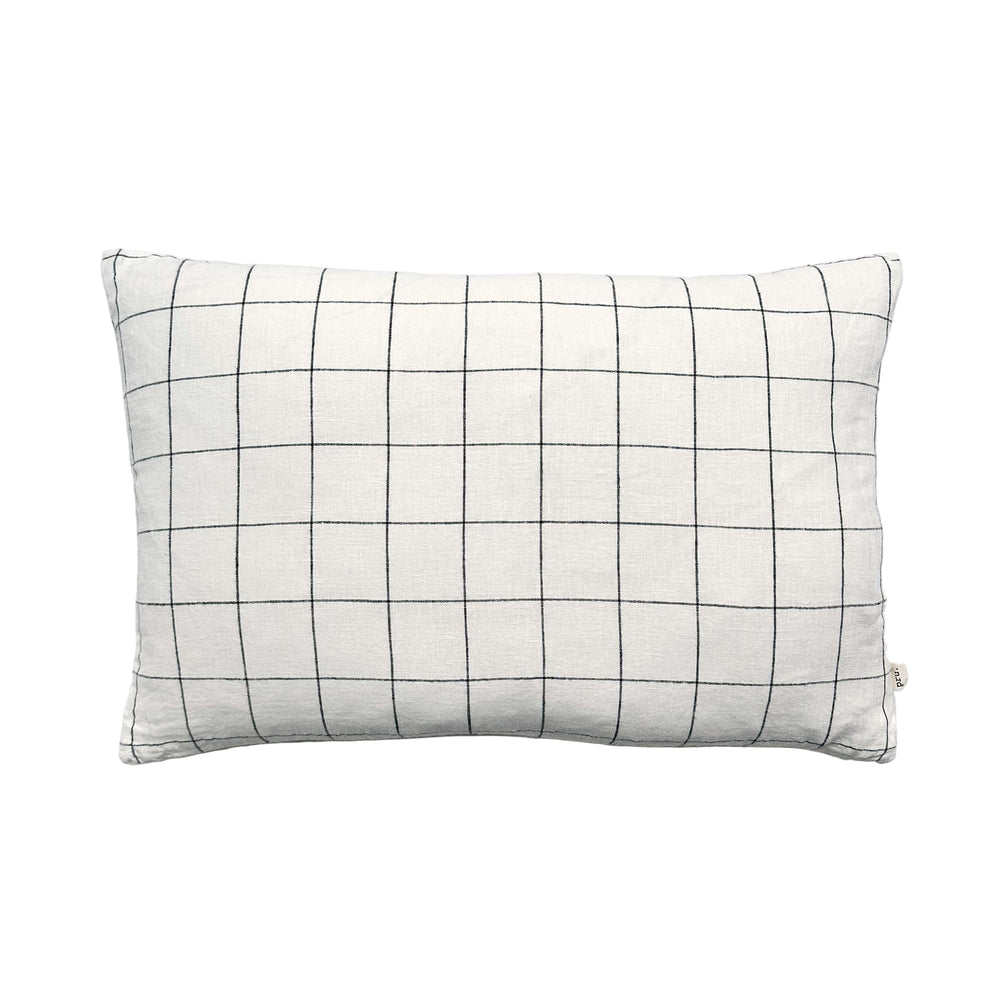 Miller Linen Cushion Check Lumbar - OEKO-TEX Certified
