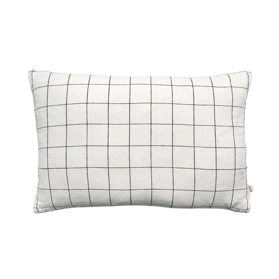 Miller Linen Cushion Check Lumbar - OEKO-TEX Certified