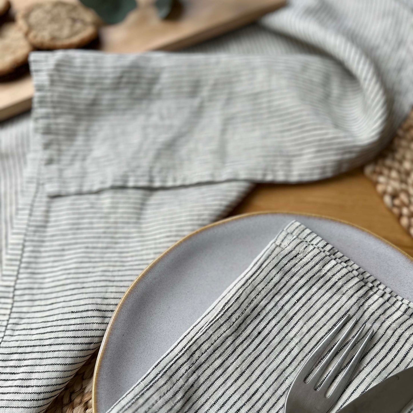 100% Linen Napkins OEKO-TEX® Certified – Striped X2