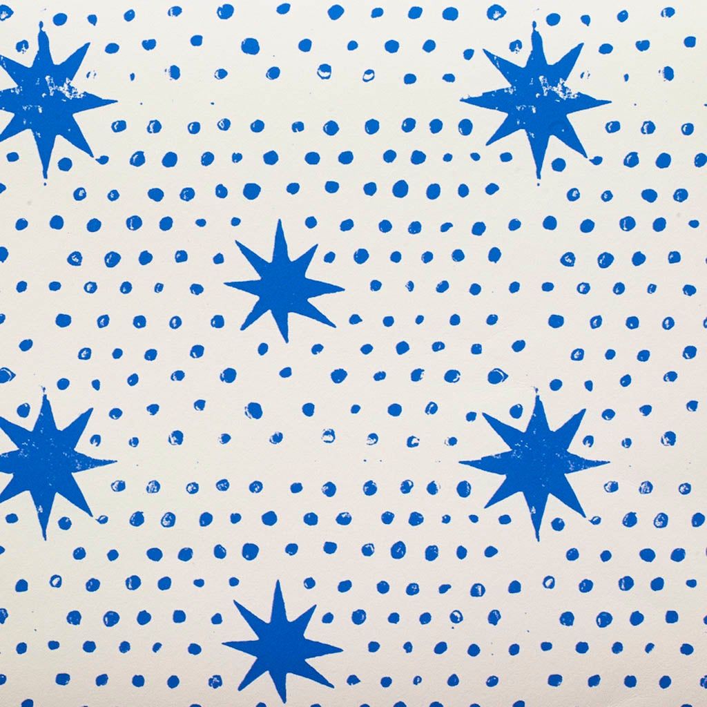 Spot & Star Wallpaper Denim Sample