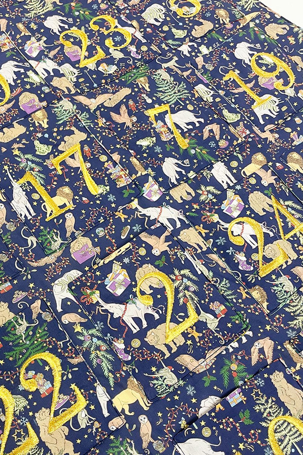 Reusable Advent Calendar made with Liberty Fabric CHRISTMAS