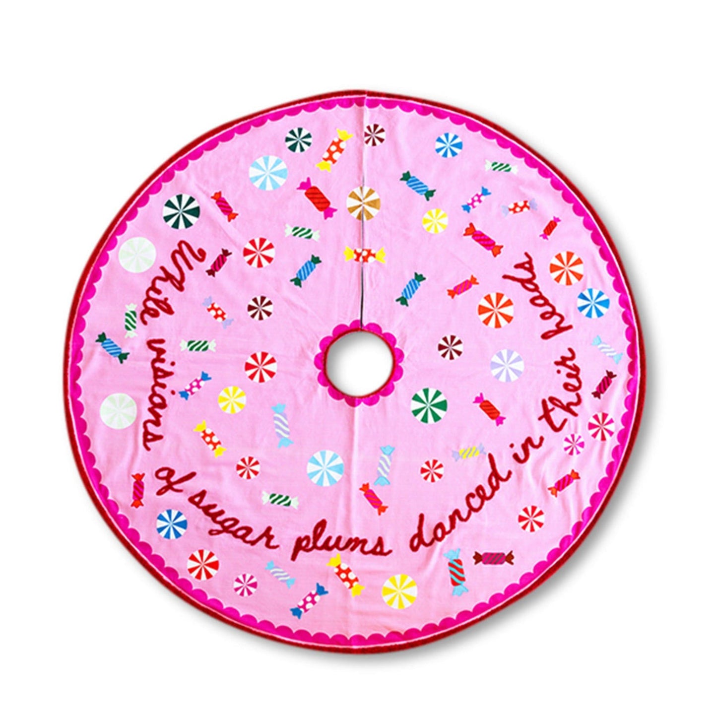 Sugar Plums Embroidered Tree Skirt