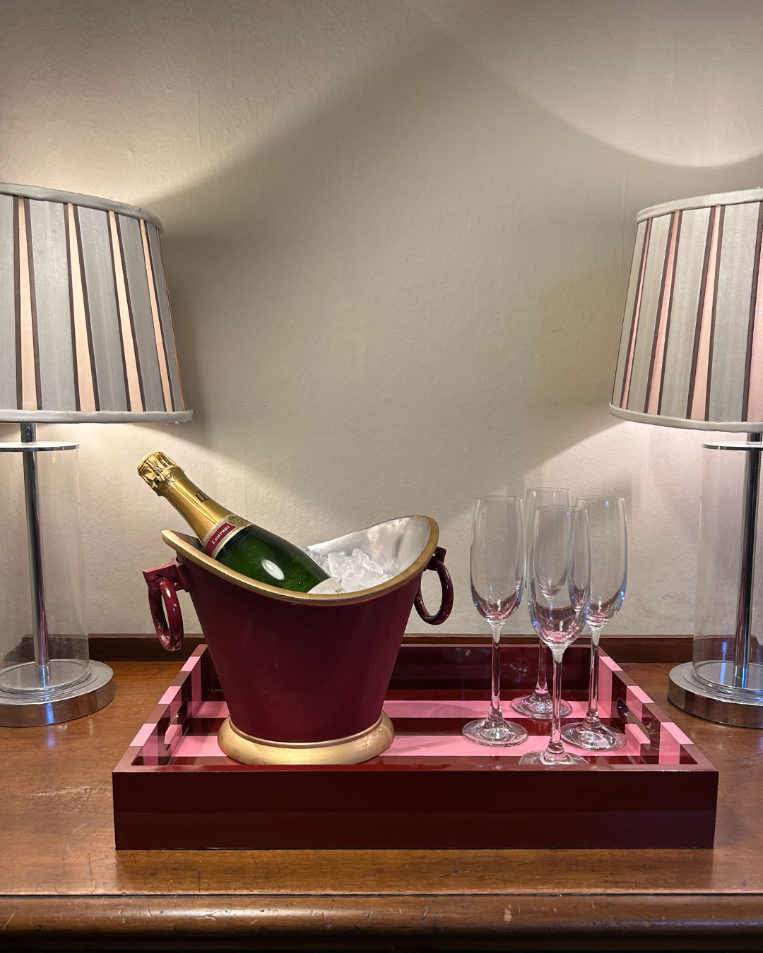 Red and Gold Wine Cooler