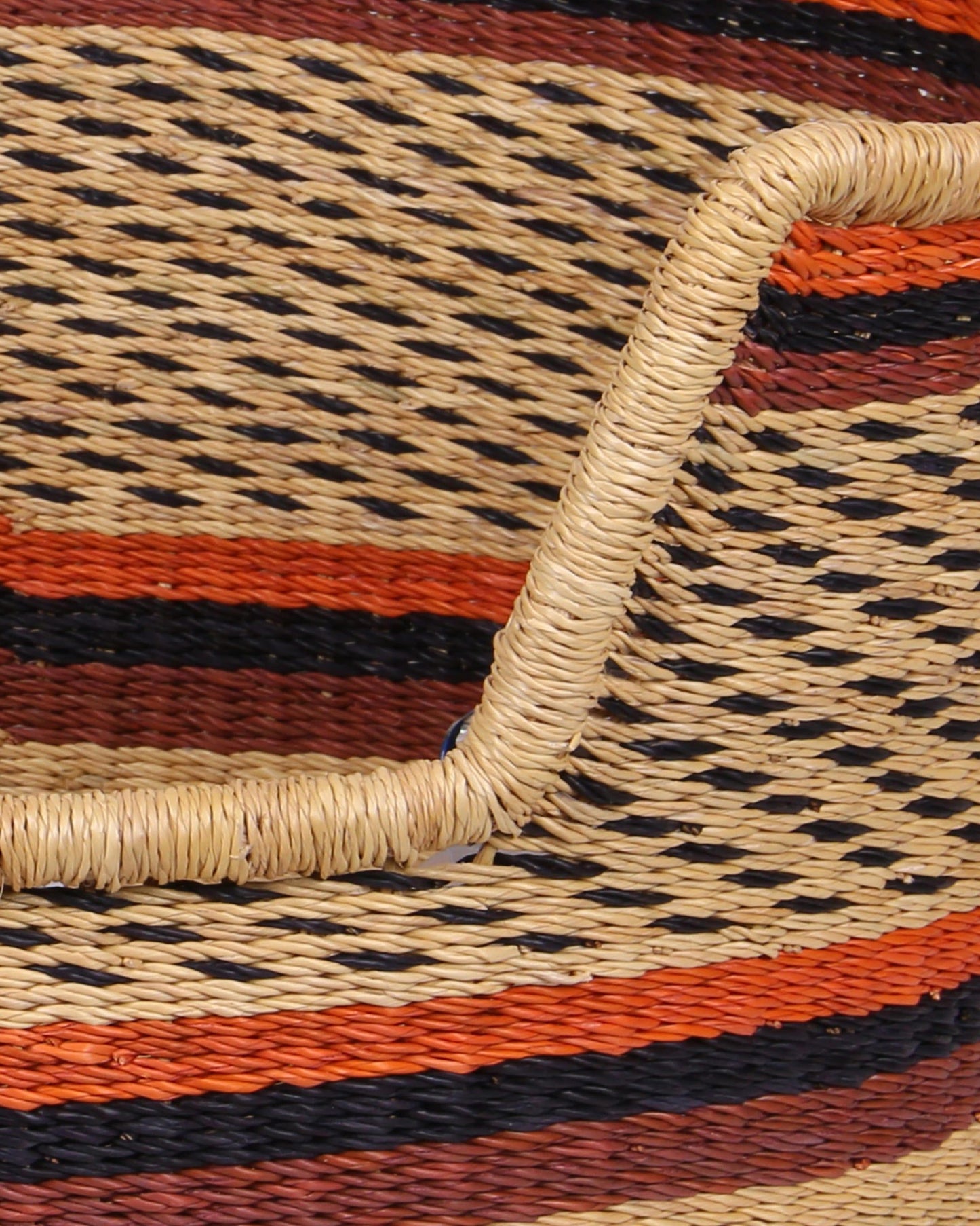 NKURUMAH: Orange, Black and Brown Dog Basket - Medium