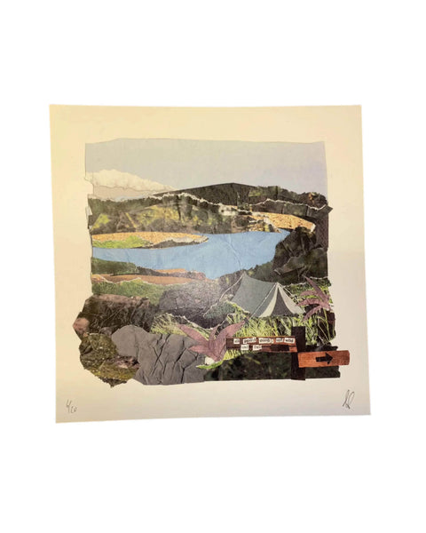 Limited Edition Right to Roam Dartmoor Artist Collage 21cm x 21cm Digital Print