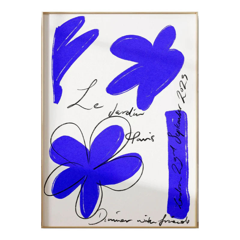 Le Jardin Blue Art Print