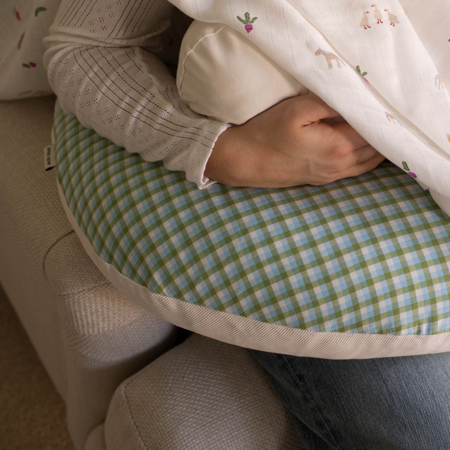 Nursing Pillow - Greenhouse Gingham