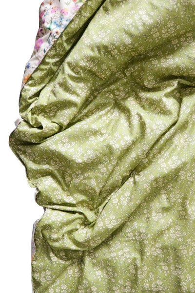 Reversible Heirloom Quilt Made With Liberty Fabric Linen Garden & Capel Pistachio