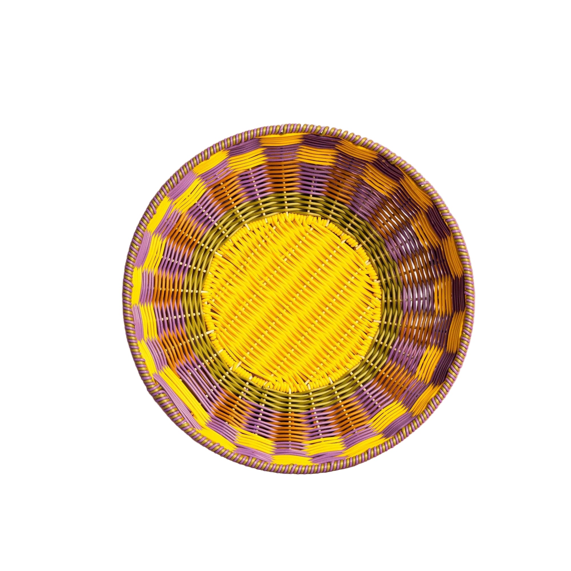 Woven Bowl | Yellow & Lilac