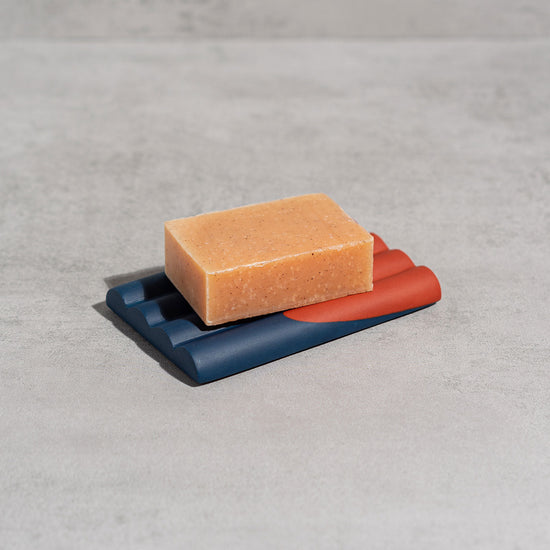 Soap Dish No1 - Scarlet & Inky Blue