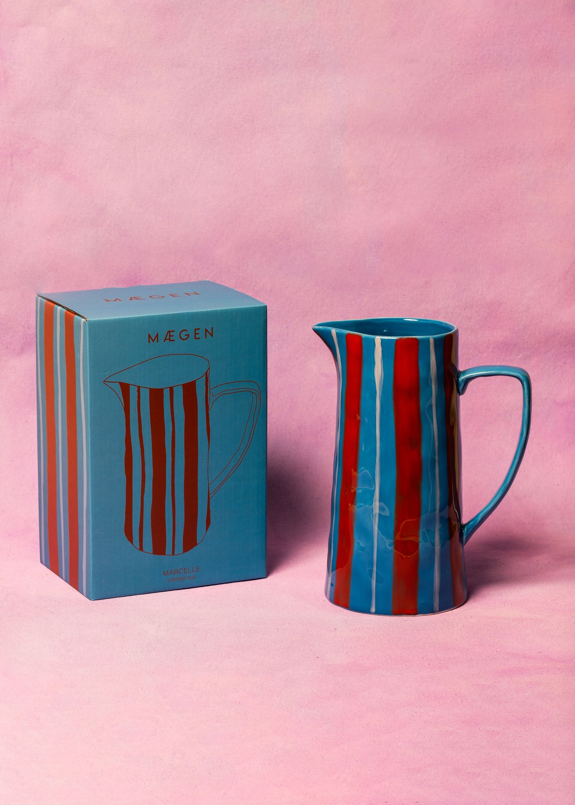 Light Blue/ Red Jug