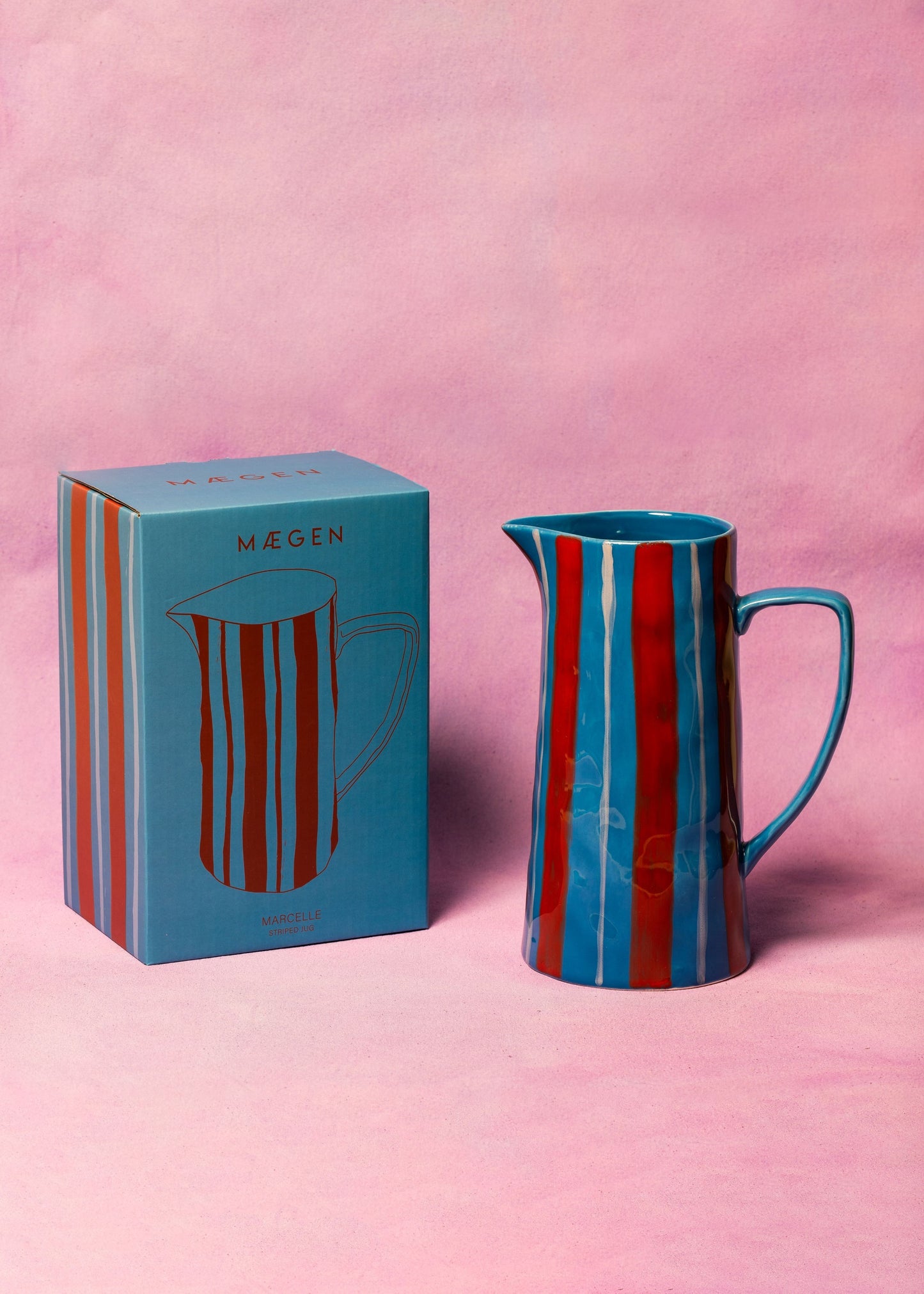Light Blue/ Red Jug