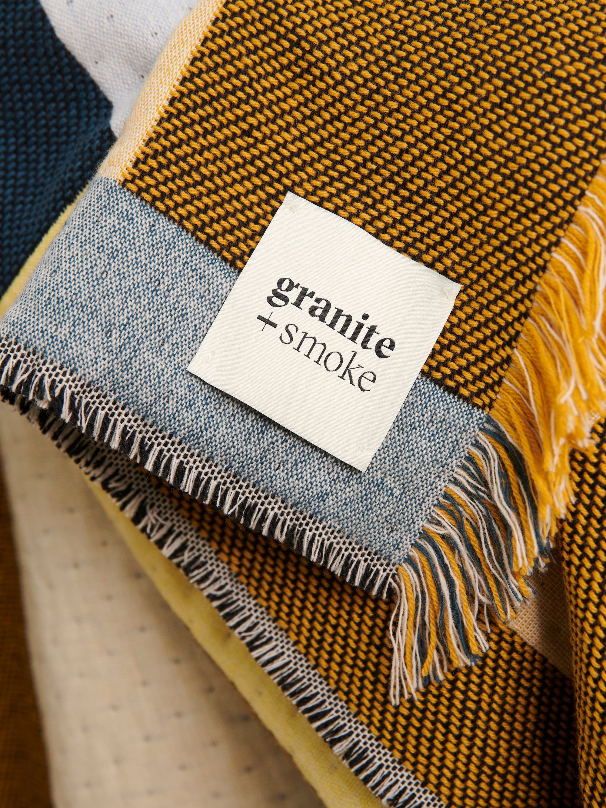 Dash Blanket Teal + Yellow