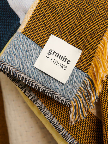 Dash Blanket Teal + Yellow