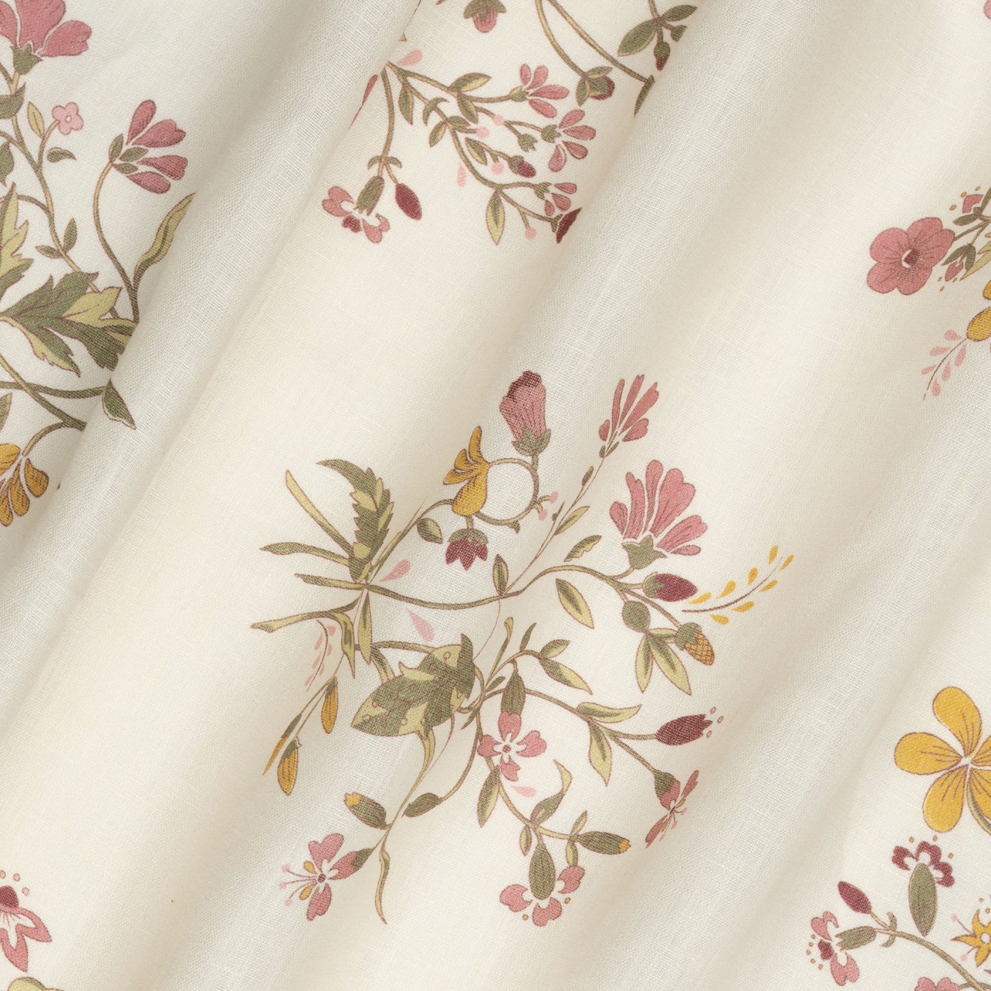 Scarlet Flax & Field Flowers Printed Tablecloth