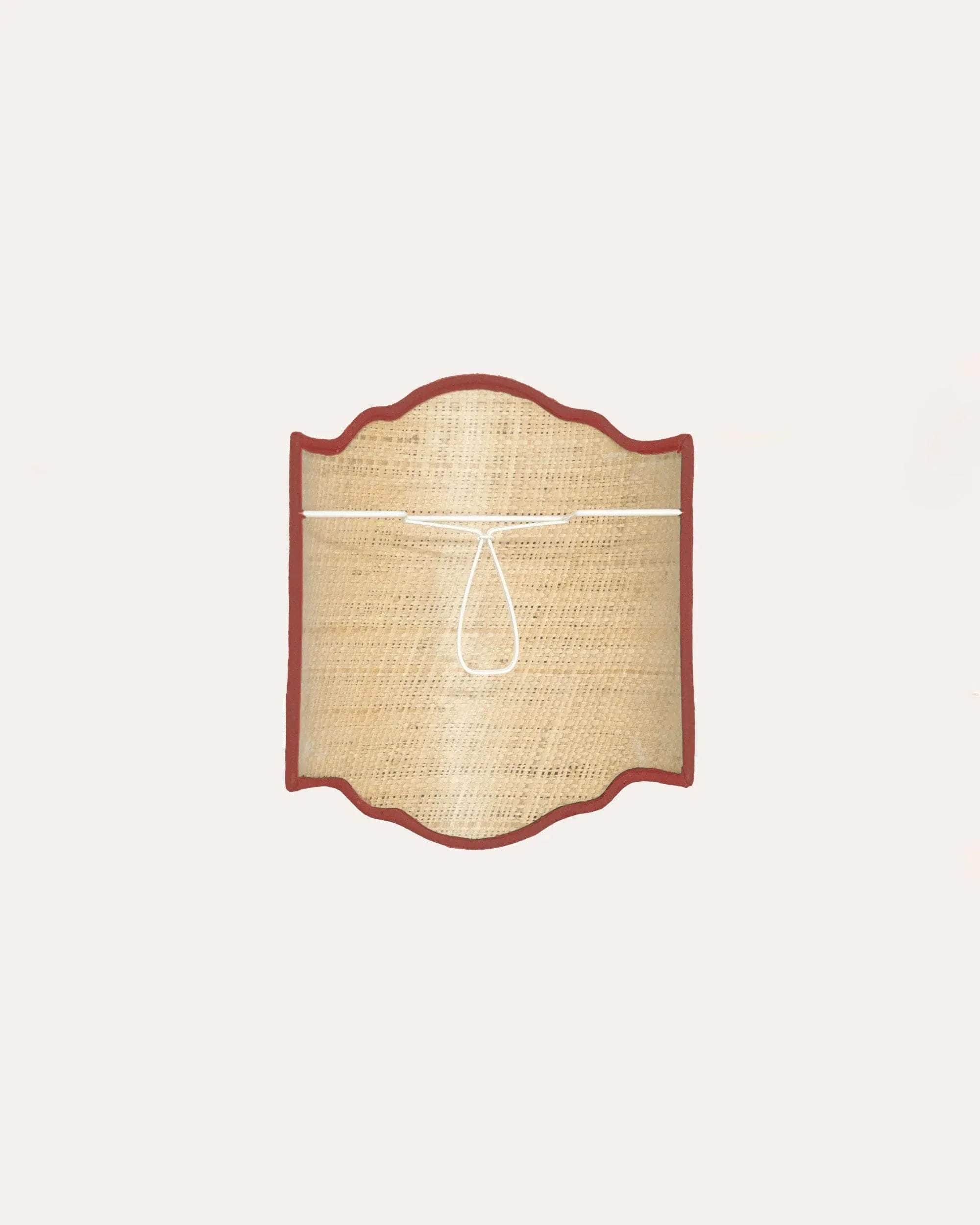 Tedate Raffia Candle Shade - Russet Red