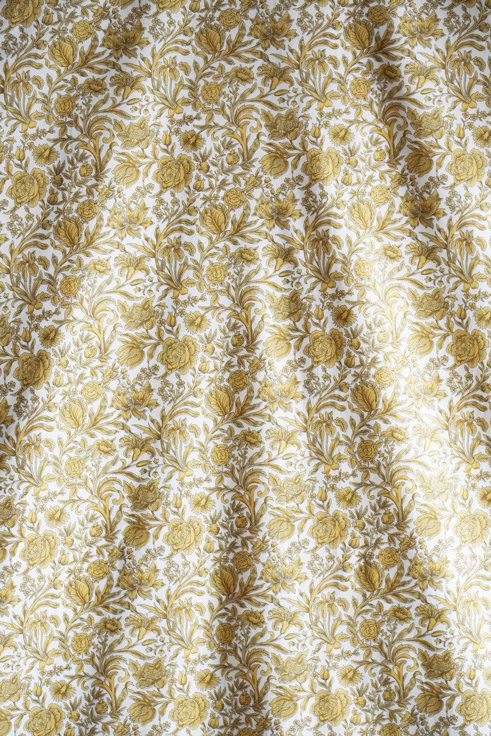 Reversible Heirloom Quilt Made With Liberty Fabric Lodden China Blue & Sambourne Yellow