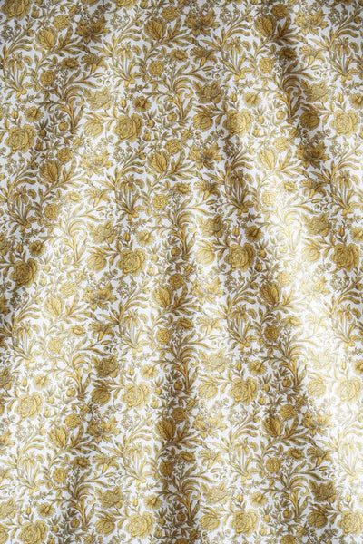 Reversible Heirloom Quilt Made With Liberty Fabric Lodden China Blue & Sambourne Yellow