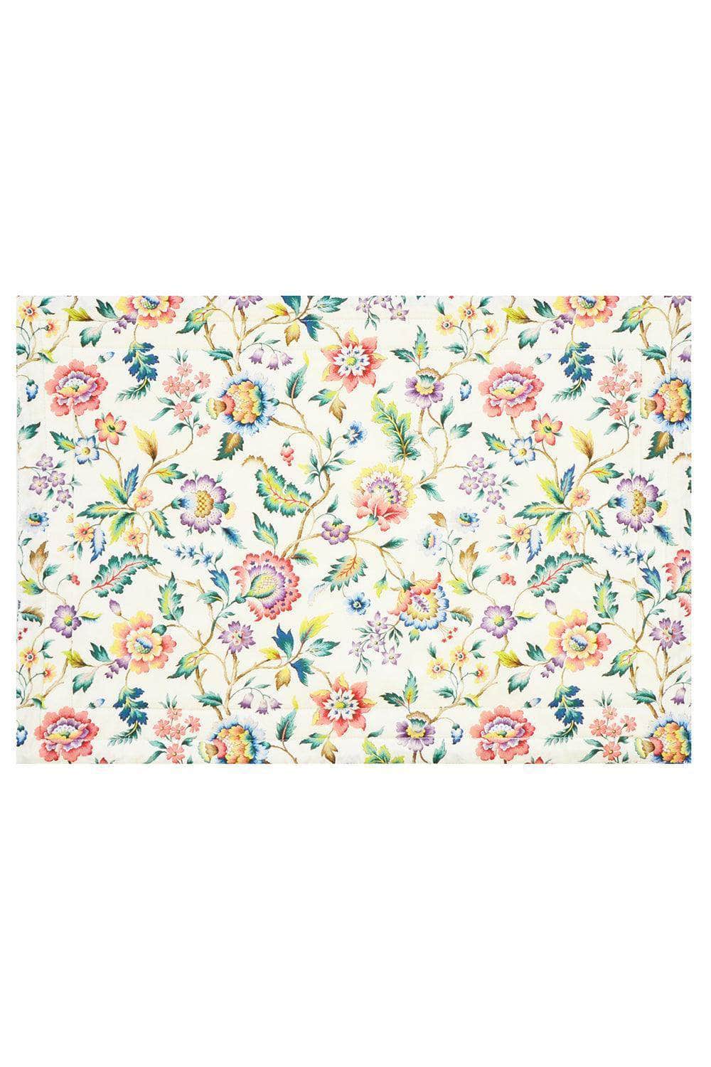 Reversible Stitch Placemat Made With Liberty Fabric Strawberry Thief & Eva Belle