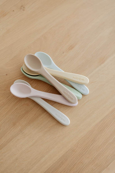 Soft Baby Spoons – Matcha & Ube