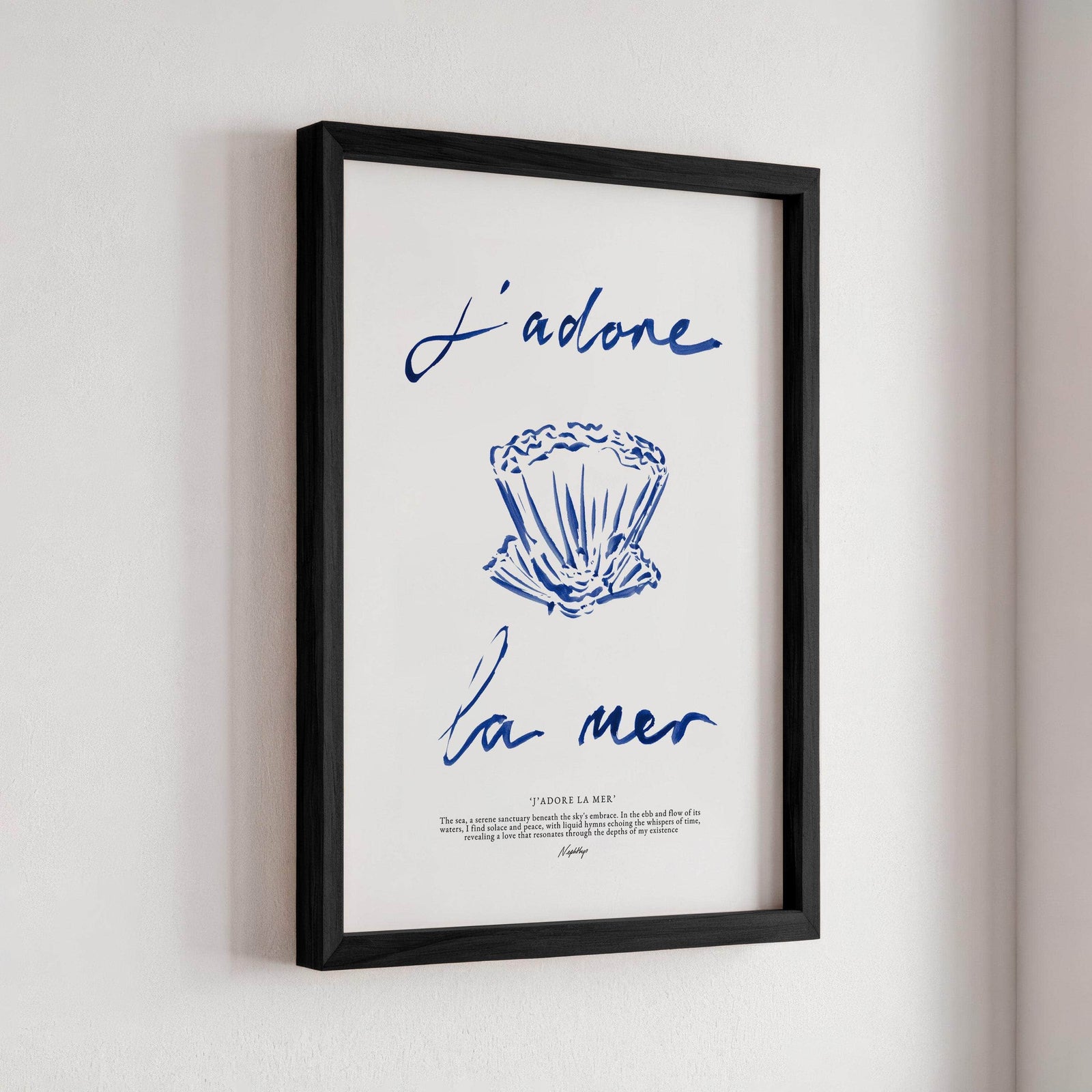 J'adore La Mer Print (Brushstroke)