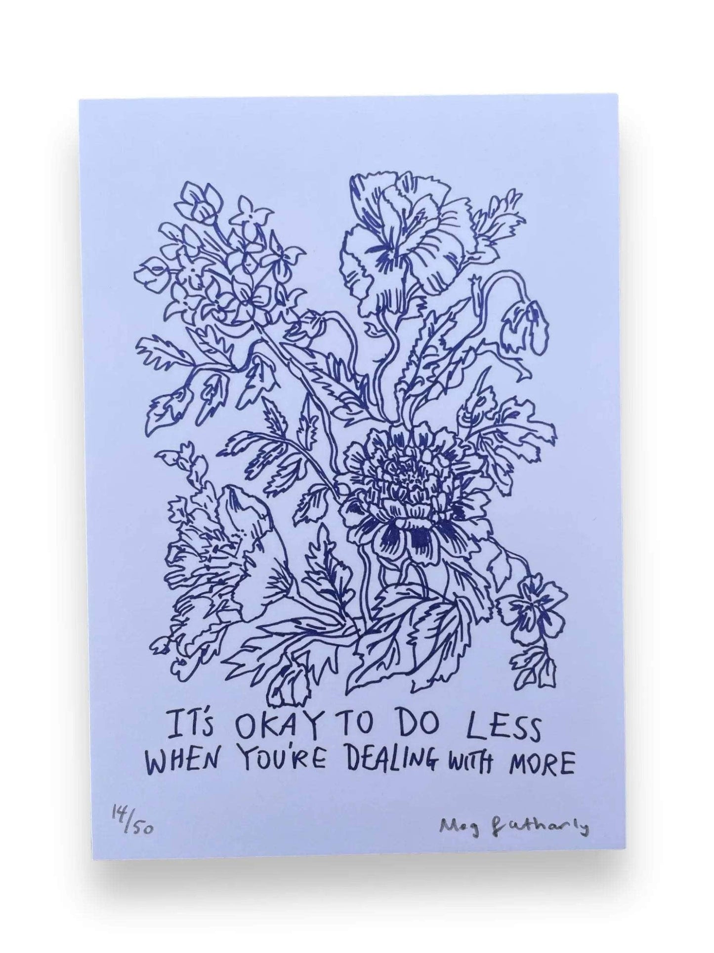 Limited Edition Flower Drawing Print