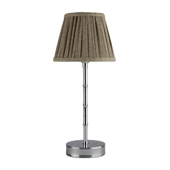 Herringbone Beige Empire Lampshade - 16cm