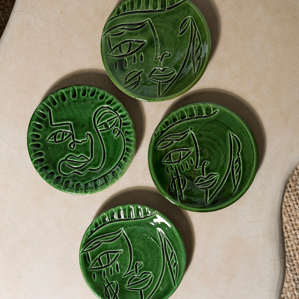 Green Le Visage Plate