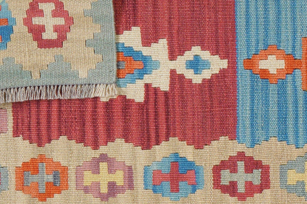 Gashgai Kilim · Hand-woven – Multicolored, 240x61 cm