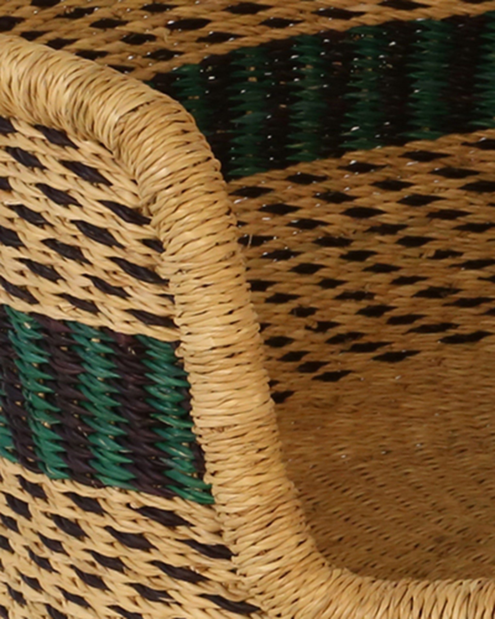 JILINKON: Black and Green Dog Basket - Large