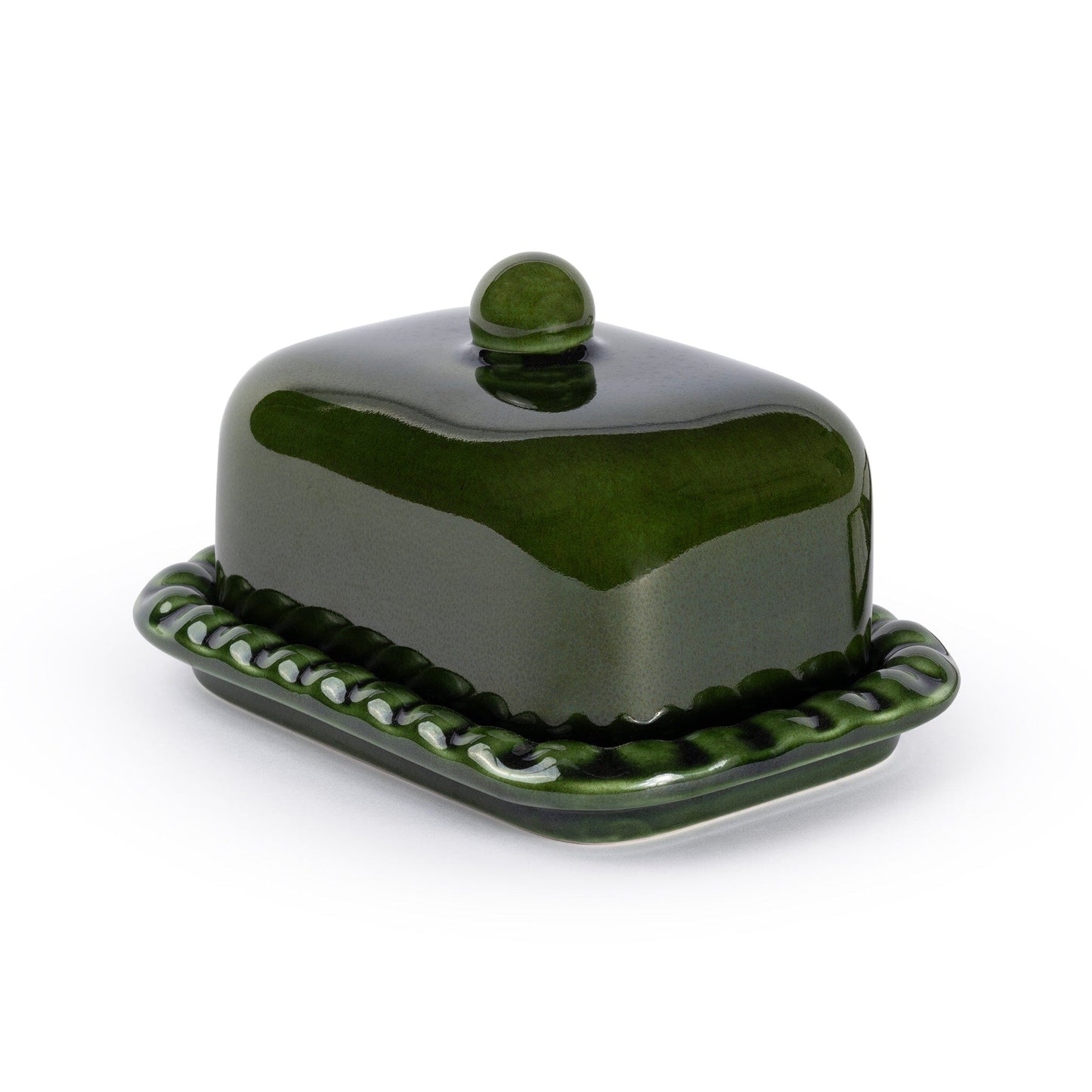 Olaf Butter Dish - Green Forest