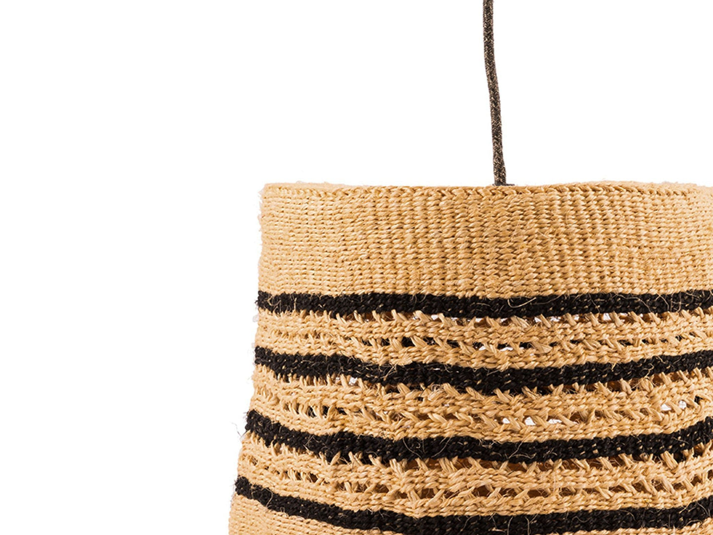 PITIA: Black/Natural Holey Pendant Lampshade