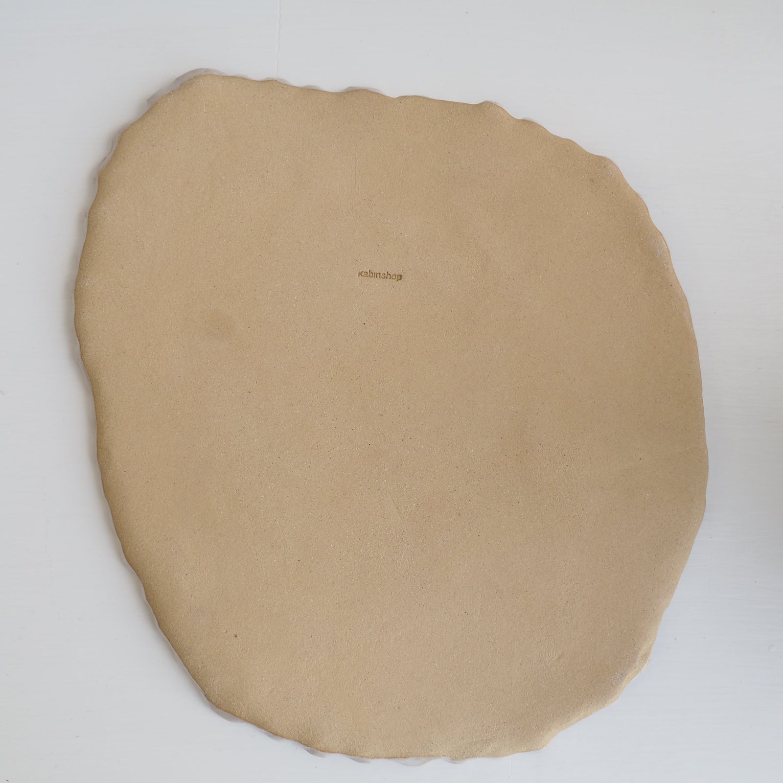 Handmade Ceramic Platter with Fruits and Vegetables & Curvy Top Edge