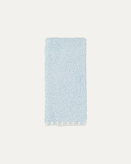 Blue and White Shell Bath Towel