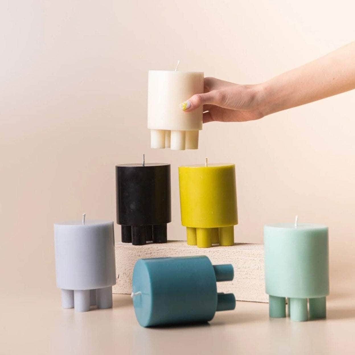 Stack Candle Prop - Mint