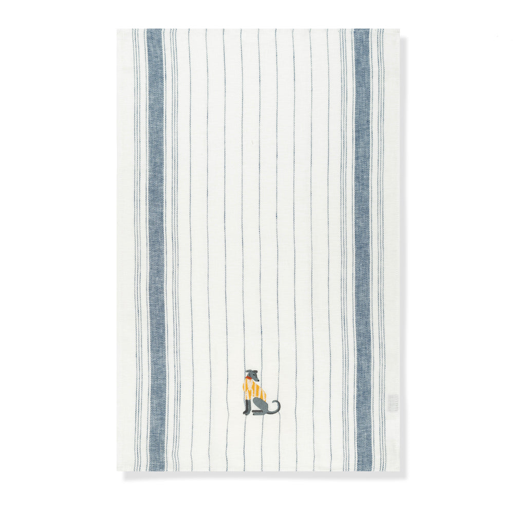 Kitchen Towel with Lurcher Embroidery