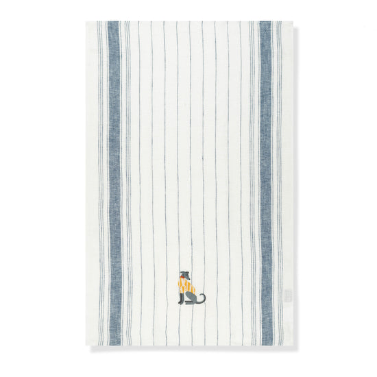 Kitchen Towel with Lurcher Embroidery